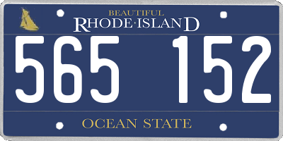 RI license plate 565152