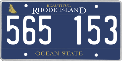 RI license plate 565153