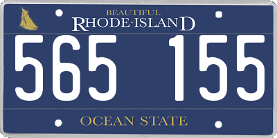 RI license plate 565155
