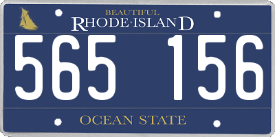 RI license plate 565156