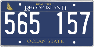 RI license plate 565157