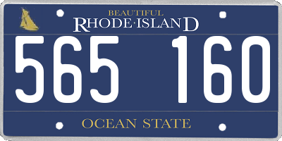 RI license plate 565160