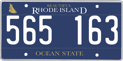 RI license plate 565163