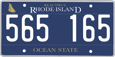 RI license plate 565165