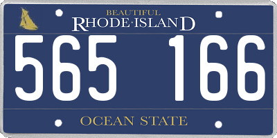 RI license plate 565166