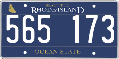 RI license plate 565173