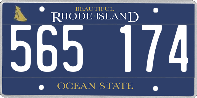 RI license plate 565174