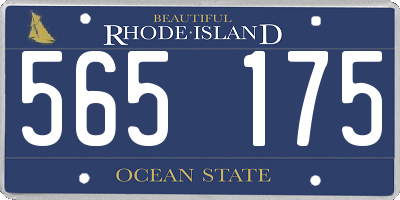 RI license plate 565175