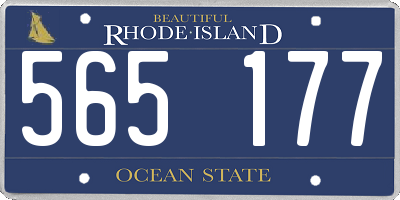 RI license plate 565177
