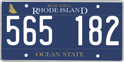 RI license plate 565182