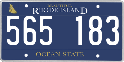 RI license plate 565183