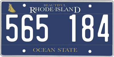RI license plate 565184