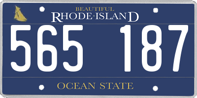 RI license plate 565187