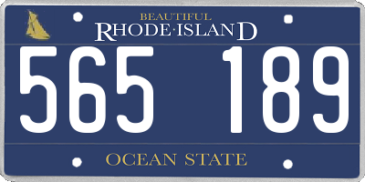 RI license plate 565189