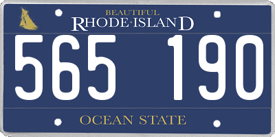 RI license plate 565190