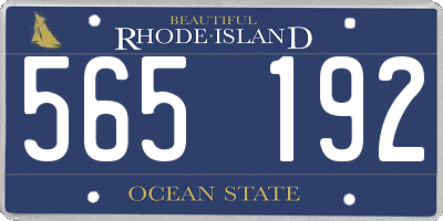 RI license plate 565192