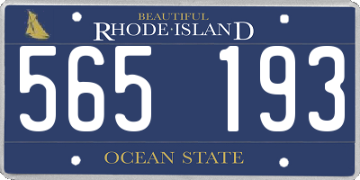 RI license plate 565193