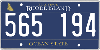 RI license plate 565194