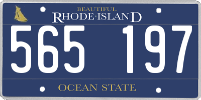 RI license plate 565197