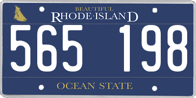 RI license plate 565198