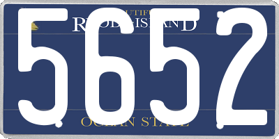 RI license plate 5652