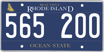 RI license plate 565200