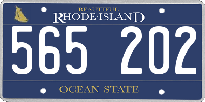 RI license plate 565202