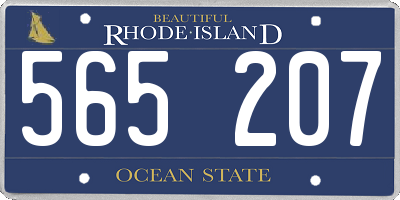RI license plate 565207