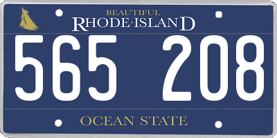 RI license plate 565208