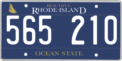 RI license plate 565210