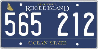 RI license plate 565212