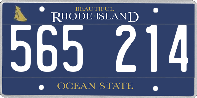 RI license plate 565214