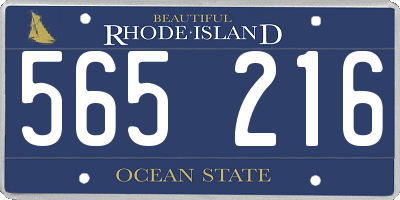RI license plate 565216