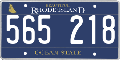 RI license plate 565218