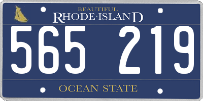 RI license plate 565219