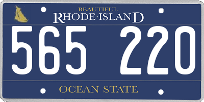 RI license plate 565220