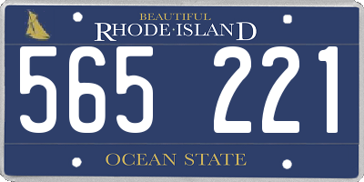 RI license plate 565221