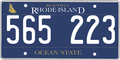 RI license plate 565223