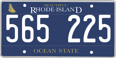 RI license plate 565225