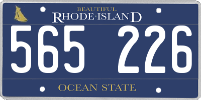 RI license plate 565226
