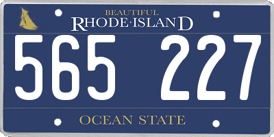RI license plate 565227