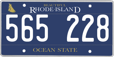 RI license plate 565228