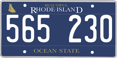 RI license plate 565230