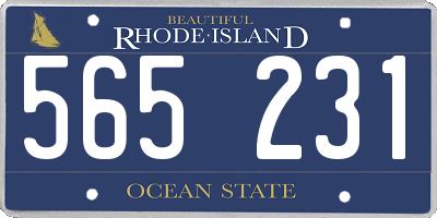 RI license plate 565231