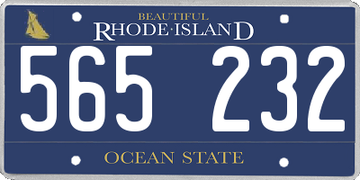 RI license plate 565232