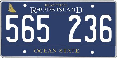 RI license plate 565236