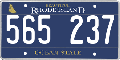 RI license plate 565237