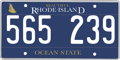 RI license plate 565239