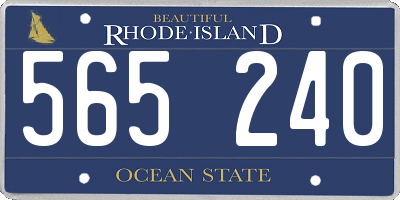 RI license plate 565240