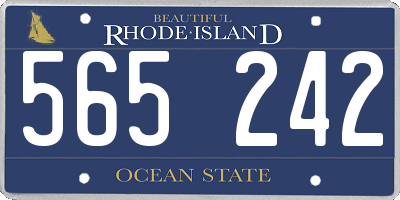 RI license plate 565242